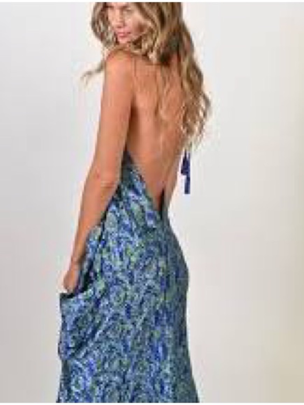 Blue Bohemian Maxi Dress - Picture 2 of 3